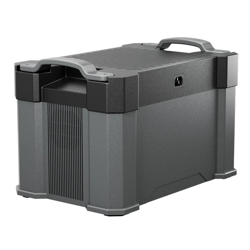 ALLPOWERS S2000 Pro, rear and side view showing AC charging inlet and ventilation